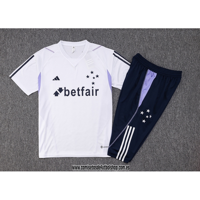 Chandal del Cruzeiro 23-24 Manga Corta Blanco - Pantalon Corto